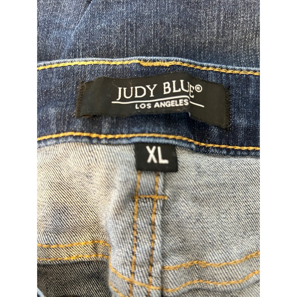 Judy Blue Denim High Rise Tummy Control Mid Length Shorts XL - Picture 4 of 6